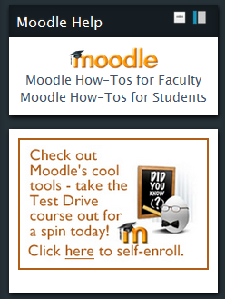 Moodle Help & Test Drive blocks