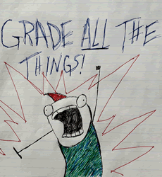 Cartoon image: Grade all the things!